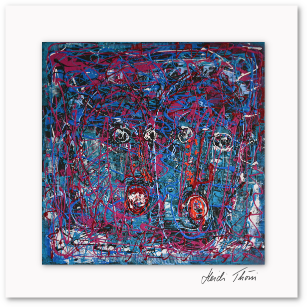 Kunstkarte ¦ Dialog in Blau