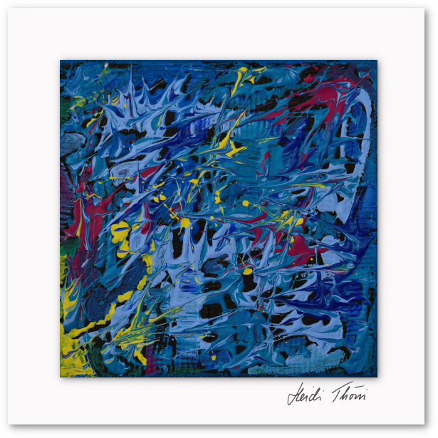 Kunstkarte ¦ Blaue Explosion III