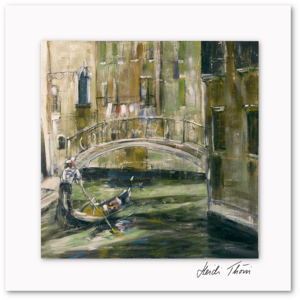 Kunstkarte ¦ Segmentbogenbrücke in Venedig