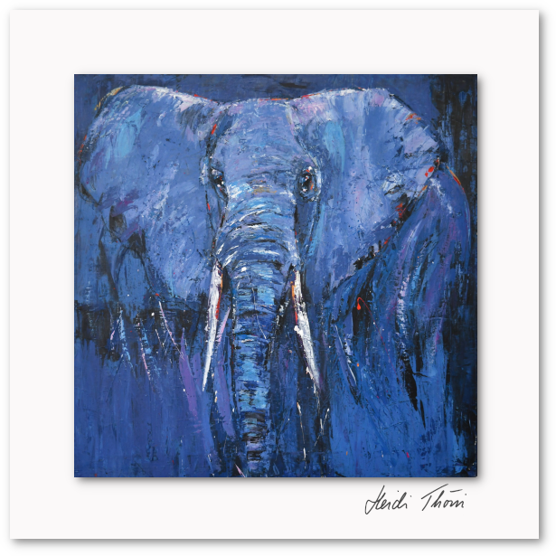 Kunstkarte ¦ Blauer Elefant
