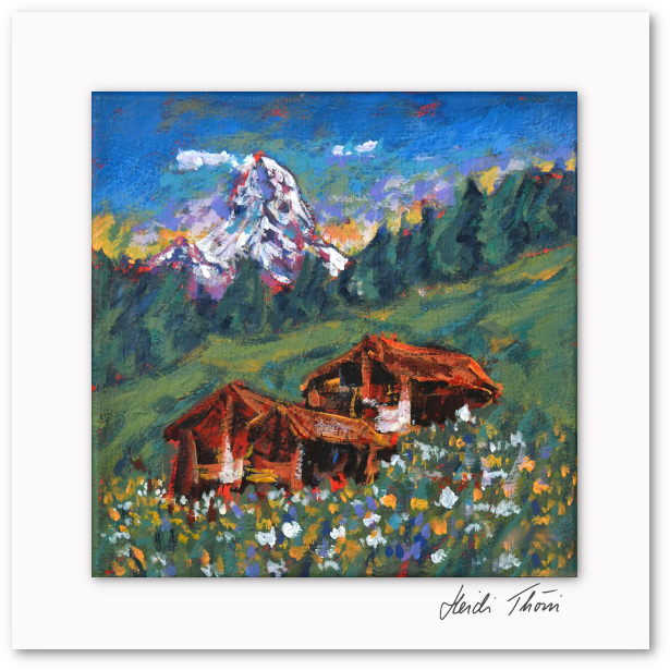 Kunstkarte ¦ Stadel im Wallis