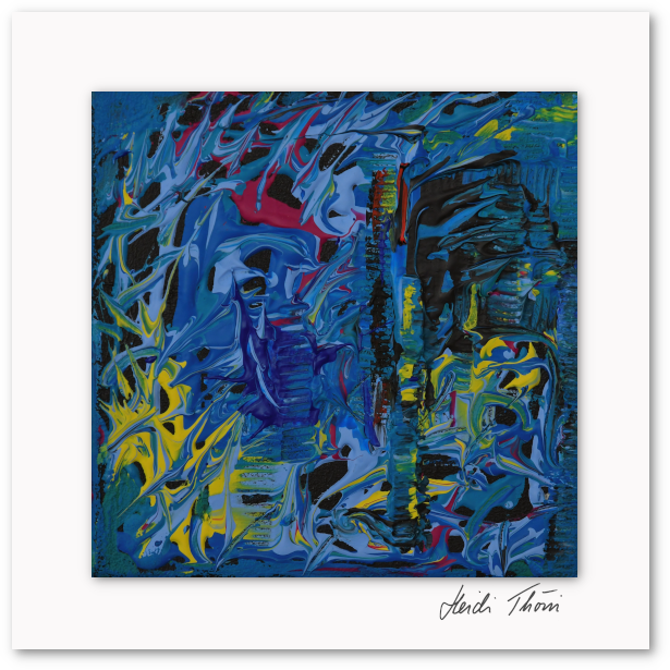 Kunstkarte ¦ Blaue Explosion I